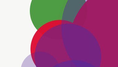 Beyaz arkaplanı olan basit, modern, soyut yuvarlak daireler.