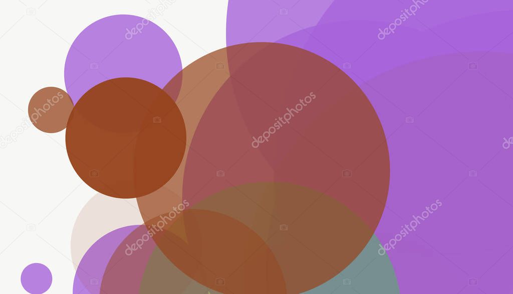Simple modern abstract round circles pattern with white background