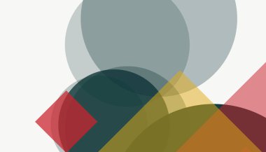 Renkli geometrik şekiller basit modern soyut model arkaplanı