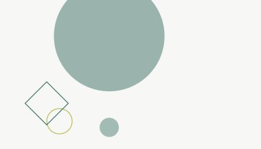 Geometrik basit modern soyut neon retro daireler ve ışık arka planlı kareler