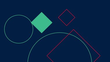 Geometrik basit modern soyut neon retro daireler ve koyu arkaplan desenli kareler