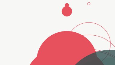 Asgari modern geometrik daireler soyut arkaplan deseni tespit etti