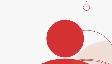 Asgari modern geometrik daireler soyut arkaplan deseni tespit etti