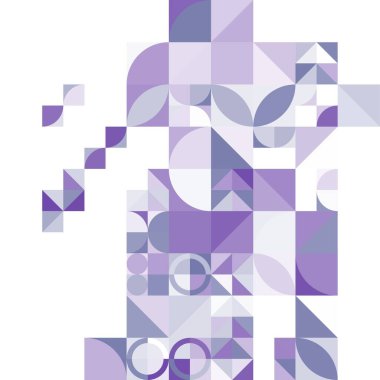 Asgari mozaik geometrik soyut arkaplan deseni