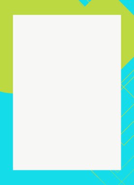 Dekoratif desen tasarımlı renkli, soyut el ilanı kapağı çerçevesi