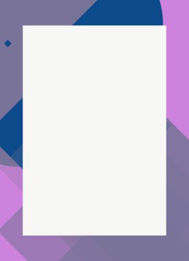 Dekoratif desen tasarımlı renkli, soyut el ilanı kapağı çerçevesi