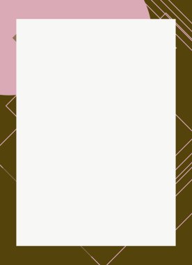 Dekoratif desen tasarımlı renkli, soyut el ilanı kapağı çerçevesi