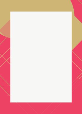 Dekoratif desen tasarımlı renkli, soyut el ilanı kapağı çerçevesi