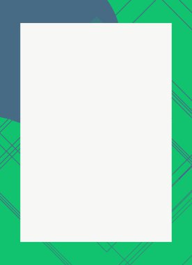 Dekoratif desen tasarımlı renkli, soyut el ilanı kapağı çerçevesi