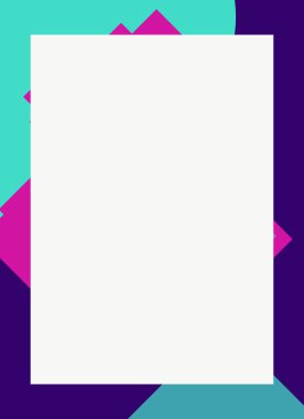 Dekoratif desen tasarımlı renkli, soyut el ilanı kapağı çerçevesi