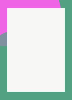 Dekoratif desen tasarımlı renkli, soyut el ilanı kapağı çerçevesi