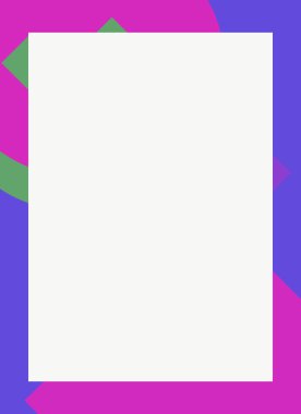 Dekoratif desen tasarımlı renkli, soyut el ilanı kapağı çerçevesi