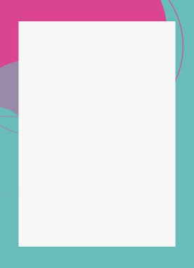 Renkli modern soyut el ilanı veya dekoratif desen tasarımlı fotoğraf çerçevesi