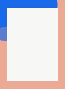 Dekoratif desen tasarımlı renkli, soyut el ilanı kapağı çerçevesi