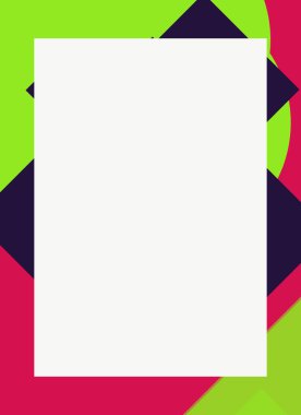 Renkli modern soyut el ilanı veya dekoratif desen tasarımlı fotoğraf çerçevesi