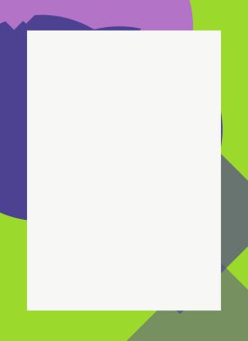 Renkli modern soyut el ilanı veya dekoratif desen tasarımlı fotoğraf çerçevesi