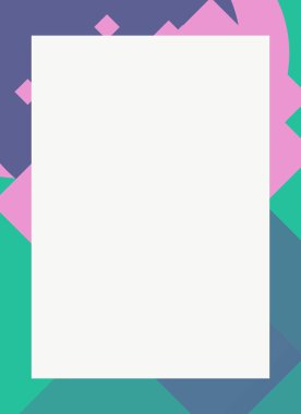 Renkli modern soyut el ilanı veya dekoratif desen tasarımlı fotoğraf çerçevesi