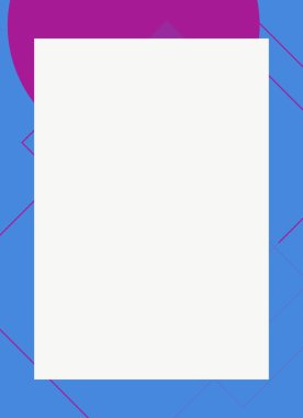 Dekoratif desen tasarımlı renkli, soyut el ilanı kapağı çerçevesi