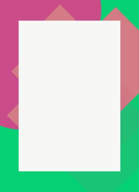 Dekoratif desen tasarımlı renkli, soyut el ilanı kapağı çerçevesi