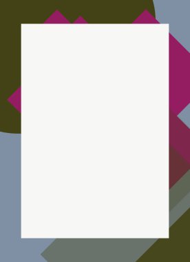 Dekoratif desen tasarımlı renkli, soyut el ilanı kapağı çerçevesi