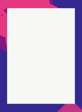 Dekoratif desen tasarımlı renkli, soyut el ilanı kapağı çerçevesi