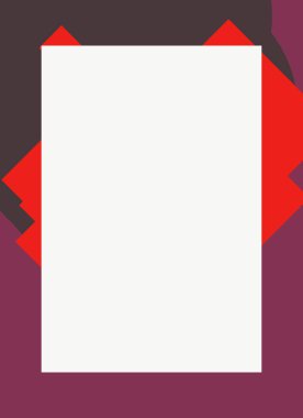 Dekoratif desen tasarımlı renkli, soyut el ilanı kapağı çerçevesi