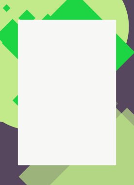 Dekoratif desen tasarımlı renkli, soyut el ilanı kapağı çerçevesi