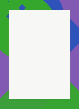 Dekoratif desen tasarımlı renkli, soyut el ilanı kapağı çerçevesi