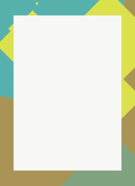 Dekoratif desen tasarımlı renkli, soyut el ilanı kapağı çerçevesi