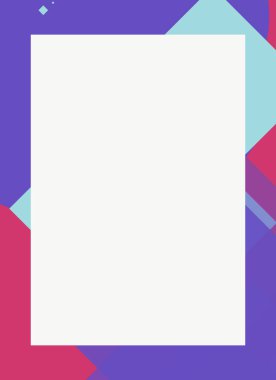 Dekoratif desen tasarımlı renkli, soyut el ilanı kapağı çerçevesi