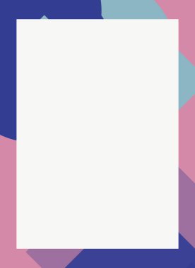 Dekoratif desen tasarımlı renkli, soyut el ilanı kapağı çerçevesi