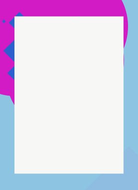 Dekoratif desen tasarımlı renkli, soyut el ilanı kapağı çerçevesi