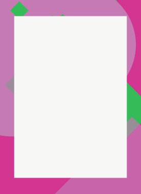 Dekoratif desen tasarımlı renkli, soyut el ilanı kapağı çerçevesi