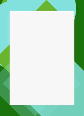 Dekoratif desen tasarımlı renkli, soyut el ilanı kapağı çerçevesi