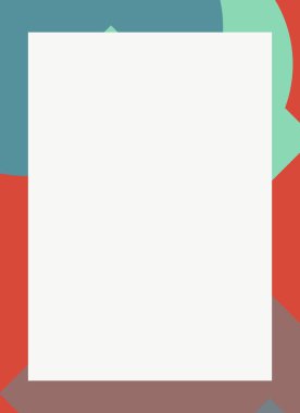 Dekoratif desen tasarımlı renkli, soyut el ilanı kapağı çerçevesi