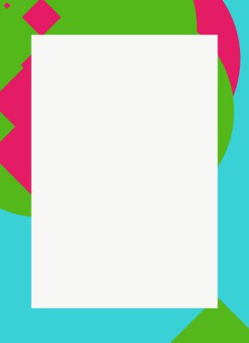 Dekoratif desen tasarımlı renkli, soyut el ilanı kapağı çerçevesi