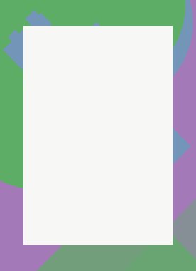 Dekoratif desen tasarımlı renkli, soyut el ilanı kapağı çerçevesi