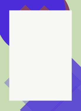 Dekoratif desen tasarımlı renkli, soyut el ilanı kapağı çerçevesi