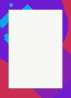 Dekoratif desen tasarımlı renkli, soyut el ilanı kapağı çerçevesi