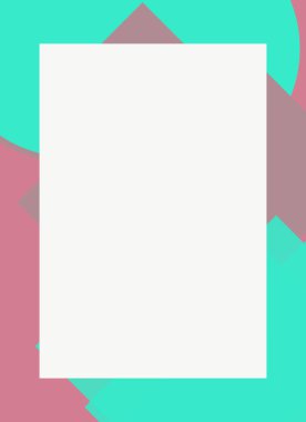 Dekoratif desen tasarımlı renkli, soyut el ilanı kapağı çerçevesi