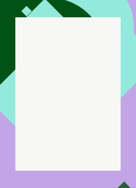 Dekoratif desen tasarımlı renkli, soyut el ilanı kapağı çerçevesi