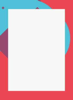 Dekoratif desen tasarımlı renkli, soyut el ilanı kapağı çerçevesi