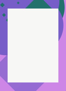 Dekoratif desen tasarımlı renkli, soyut el ilanı kapağı çerçevesi