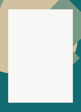 Dekoratif desen tasarımlı renkli, soyut el ilanı kapağı çerçevesi