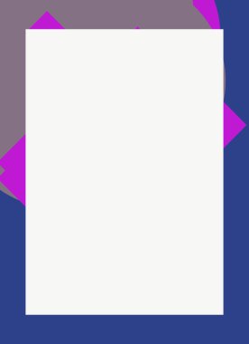 Dekoratif desen tasarımlı renkli, soyut el ilanı kapağı çerçevesi