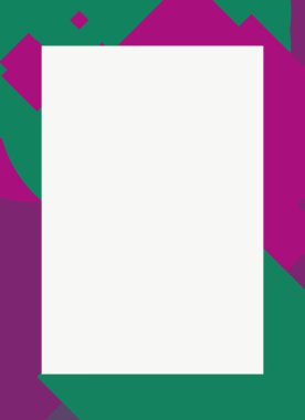 Dekoratif desen tasarımlı renkli, soyut el ilanı kapağı çerçevesi