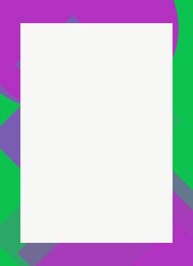 Dekoratif desen tasarımlı renkli, soyut el ilanı kapağı çerçevesi