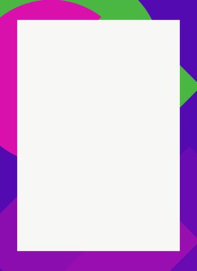 Dekoratif desen tasarımlı renkli, soyut el ilanı kapağı çerçevesi