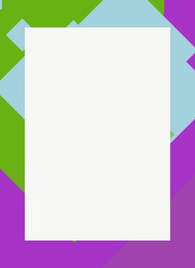 Dekoratif desen tasarımlı renkli, soyut el ilanı kapağı çerçevesi