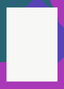 Dekoratif desen tasarımlı renkli, soyut el ilanı kapağı çerçevesi